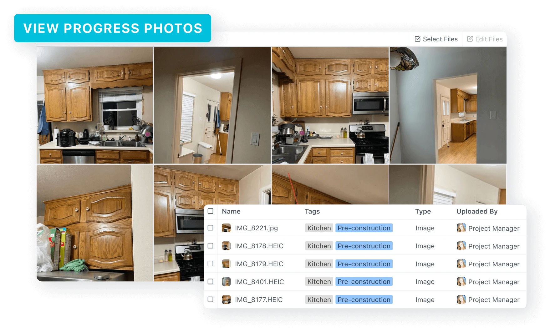 JobTread customer portal progress photos